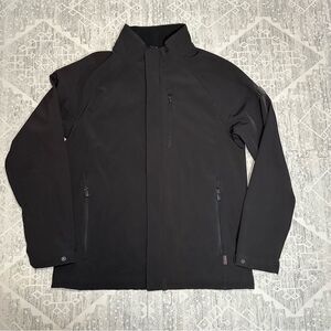 Tumi Metro Softshell Minimalist Black Outerwear Jacket Size S F77210 Collared